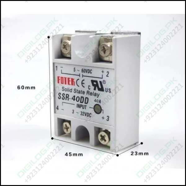 SSR-40DD 40A 3-32V DC to 5-60V DC SSR 40DD Relay Solid State at Rs