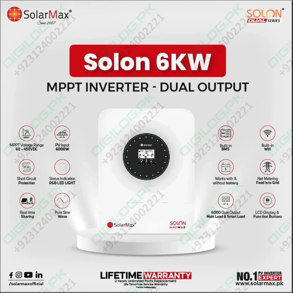 SolarMax SM-SOLON-DUAL-6KW Hybrid Inverter