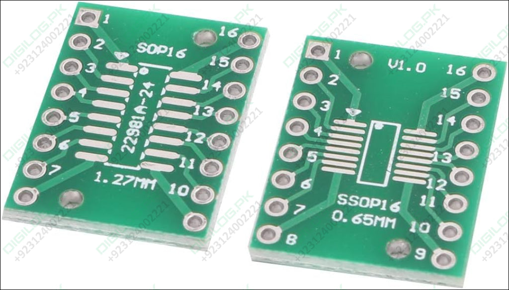SOP16 DIP Adapter Converter PCB Board in pakistan