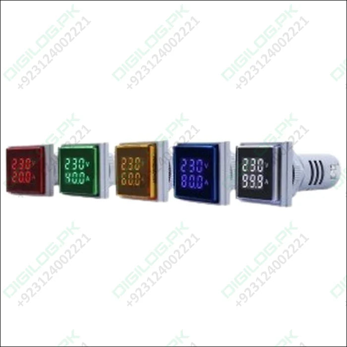 Solid Indicator Meter Panel Multi colour square panel indicator voltage meter current meter with i ...