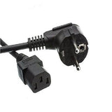 Standard Computer Power Cable Cord For Pc Desktop local made - a black power cable with a three-pin wall plug and a C13 female connector.