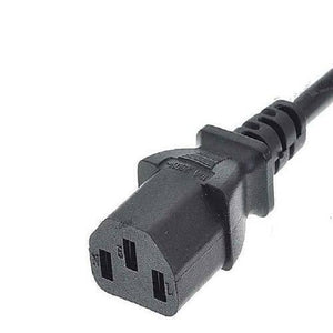 Standard Computer Power Cable Cord For Pc Desktop local made - a close-up of a black three-pin power connector attached to a black power cord.