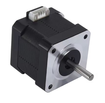 Stepper Motor 42SHDB4036Z-24B 40mm 3D Printer Parts Motor for Extruder 3D Printer VS B1 H2 V2.0 - a black and silver square-bodied motor with a protruding metal shaft and a white four-pin electrical connector on top.