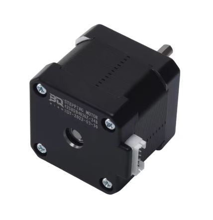 Stepper Motor 42SHDB4036Z-24B 40mm 3D Printer Parts Motor for Extruder 3D Printer VS B1 H2 V2.0 - a black, square-shaped motor with a white electrical connector on the side and a metal shaft protruding from the top.