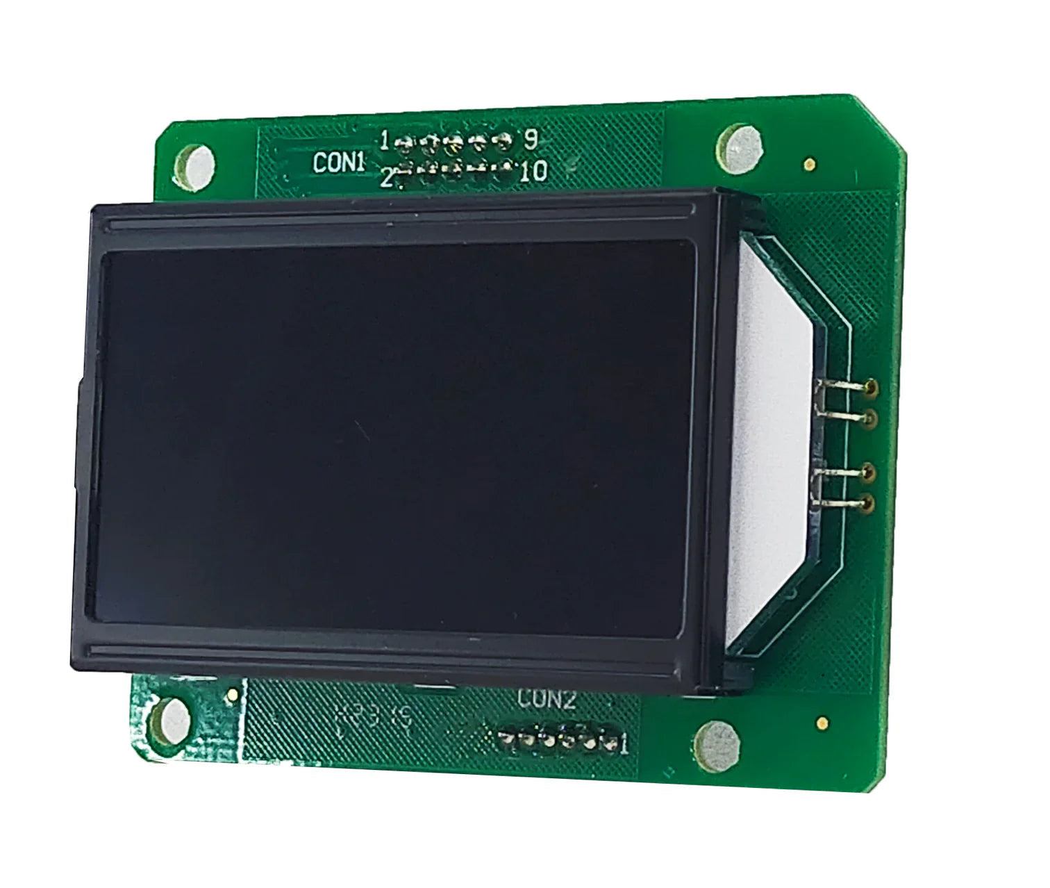 STM Sinewave Inverter Drive Module (Grid Sharing) + CT + Hybrid Style Display Board IDM-7 - a green rectangular circuit board featuring a black rectangular LCD screen and two pin connectors.
