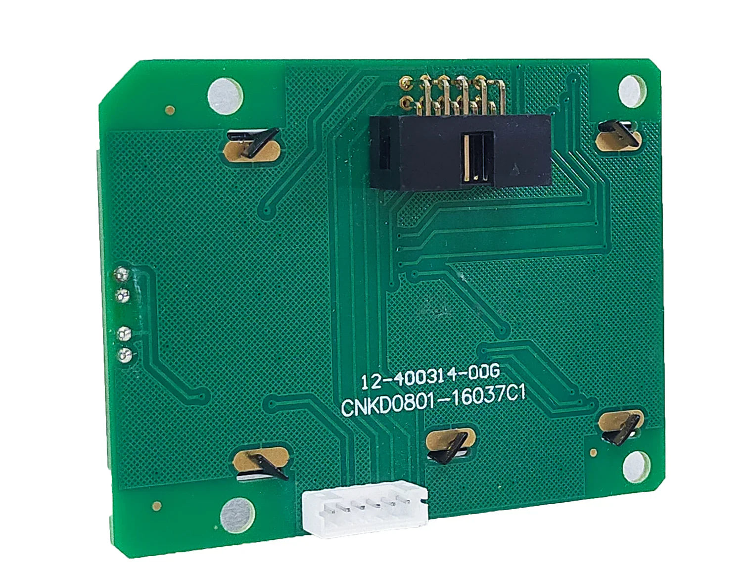 STM Sinewave Inverter Drive Module (Grid Sharing) + CT + Hybrid Style Display Board IDM-7 - a green rectangular PCB with a black multi-pin connector, a white header, and printed text.