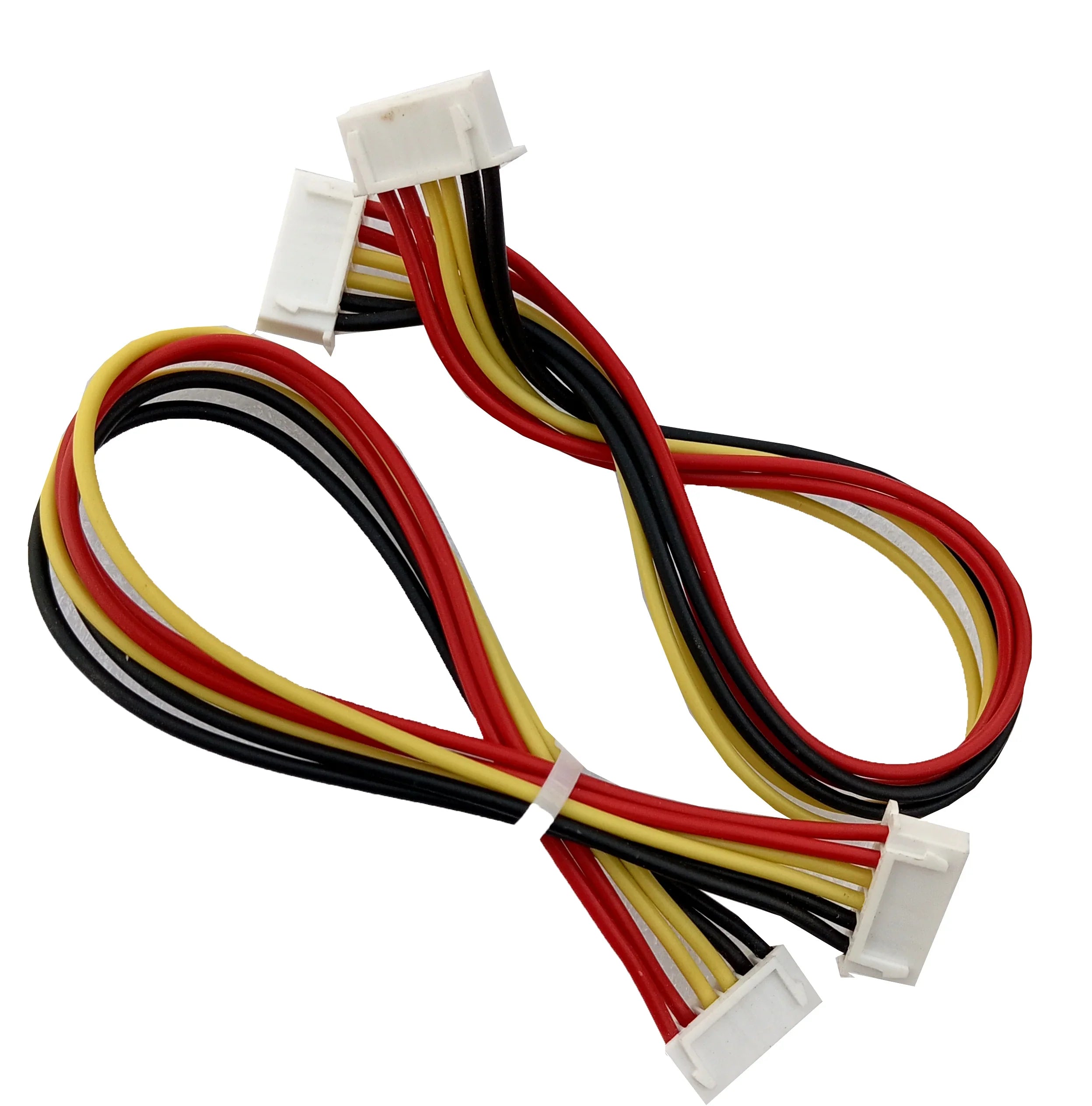 STM Sinewave Inverter Drive Module (Grid Sharing) + CT + LCD 20x4 display board + cable set - four white plastic connectors wired with red, yellow, and black cables bundled together.