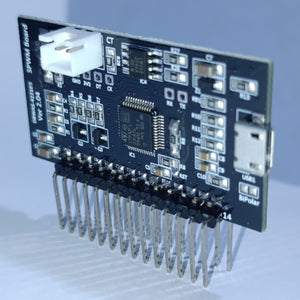 STM Sinewave Inverter Drive Module Grid Sharing With CT - black rectangular circuit board with a micro-USB port, a white connector, and header pins.