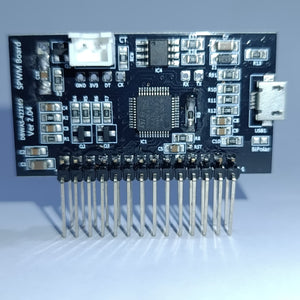 STM Sinewave Inverter Drive Module Grid Sharing With CT - black rectangular PCB with a micro-USB port, pin headers, and various surface-mount components.