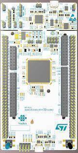 STM32 by ST NUCLEO-F756 STM32 Nucleo-144 Development Board with STM32F756 MCU - a white rectangular PCB with a central microcontroller, multiple pin headers, buttons, and a USB port.