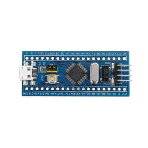 STM32F030C8T6 Core Board System Board STM32 F0 Development Board - a blue rectangular development board featuring a micro-USB port, a reset button, a central microcontroller, and pin headers.