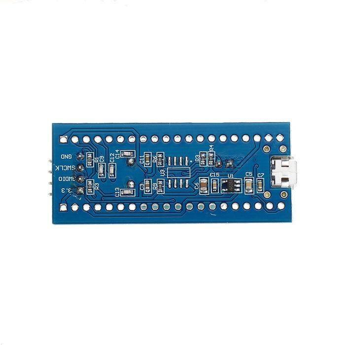 STM32F030C8T6 Core Board System Board STM32 F0 Development Board - a blue rectangular development board featuring a micro-USB port, multiple surface-mount components, and two rows of pin headers.