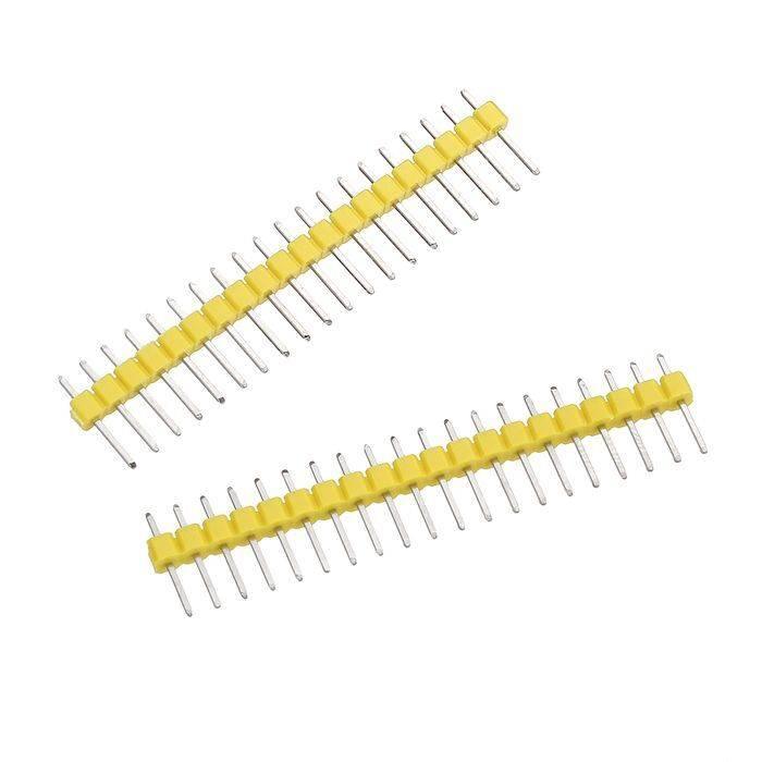 STM32F030C8T6 Core Board System Board STM32 F0 Development Board - two strips of yellow male-to-male pin headers with silver metal pins.