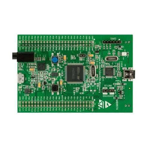 STM32F4 STM32F407 Discovery Kit Arm Cortex-M4 Development Board - a green rectangular development board featuring a central processor, two buttons, a USB port, and numerous pin headers.
