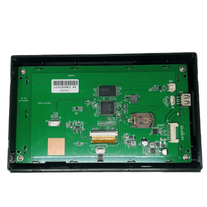 STONE-pantalla LCD TFT with human machine interface, 7 inches LCD - HMI display shown from the back, featuring a green circuit board with various connectors, a battery holder, and a USB port.