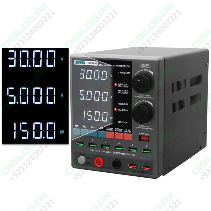 Sugon 3005PM 30V 5A 4-Digits Display LED High Precision Adjustable Switching DC Power Supply