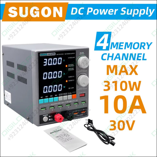 SUGON 3010PM Programmable DC Power Supply 30V 10A Voltage Current Regulator Stabilized Power Supply Voltage Switch AC 220V 110V