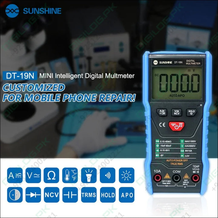 SUNSHINE DT-19N Mini Smart Digital Multimeter