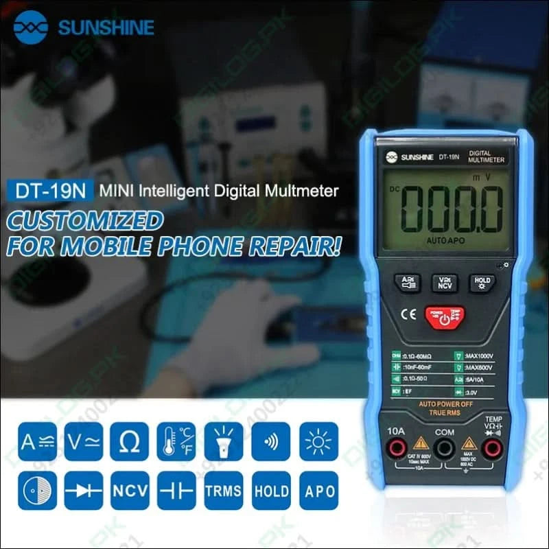 SUNSHINE DT-19N Mini Smart Digital Multimeter