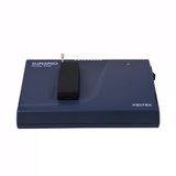 SUPERPRO 610P Universal Programmer | High-Speed IC Programming - a blue rectangular device featuring a black ZIF socket with a lever and a status indicator light on the top surface.