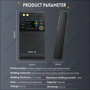 SWM-10 Handheld Spot Welder DIY Mini Welding Machine 5000mAh Portable Welding Machine Weldable 0.25mm Welding Tool