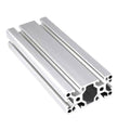 T-4080 Aluminum Extrusion Profile 40x80mm 1 Meter for CNC Machines, 3D Printers, Linear Rails - a silver, rectangular metal bar with T-shaped slots along its length and a hollow, multi-holed cross-section.