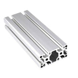 T-4080 Aluminum Extrusion Profile 40x80mm 1 Meter for CNC Machines, 3D Printers, Linear Rails - a silver, rectangular metal bar with T-shaped slots along its length and a hollow, multi-holed cross-section.