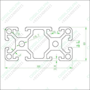 T-4080-1000 Aluminium Profile Extrusion For Cnc Machines