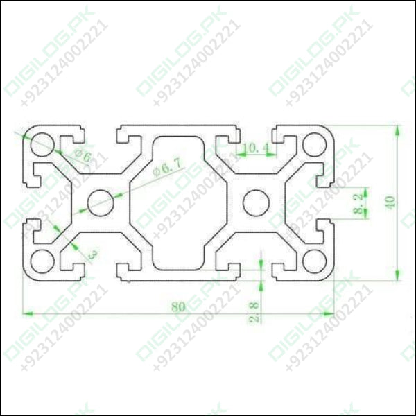 T-4080-1000 Aluminium Profile Extrusion For Cnc Machines