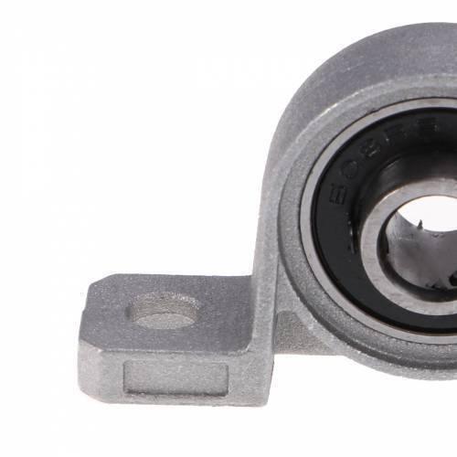 T8 Rod Holder 8mm Shaft Mounting Bearing Motor Shaft Holder - shown in a close-up, featuring a silver metal housing with a circular bearing insert.