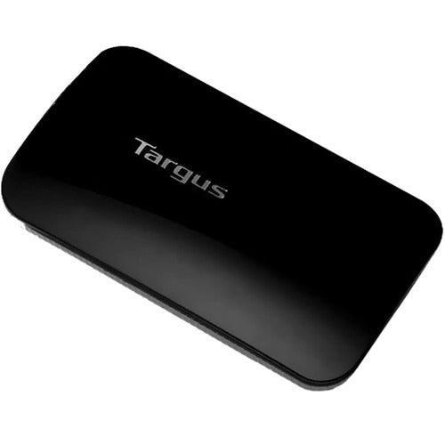 Targus Apa Power Supply 24V 4.75A - a glossy black, rectangular power adapter unit with the Targus logo printed in silver on the top surface.