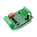 TB6560 3A Stepper Motor Driver Module CNC Single Axis Controller Module - a green circuit board with a red 6-position DIP switch, screw terminals, and a black heatsink.