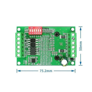 TB6560 3A Stepper Motor Driver Module CNC Single Axis Controller Module - a green rectangular circuit board with a six-switch DIP, screw terminals, and a printed excitation current table.