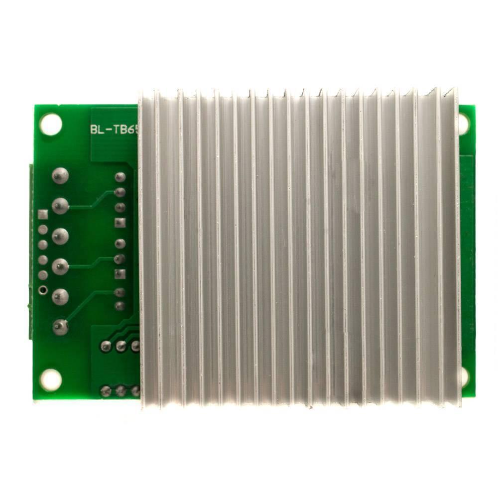 TB6560 Single Axis 3A Stepper Motor Driver - the green circuit board with a large silver aluminum heatsink and visible pin connectors.