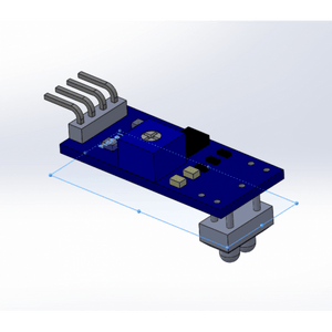 TCRT5000 Tcrt 5000 Line Tracking Sensor Module Line Following Sensor Module - a blue circuit board featuring a four-pin connector, a central adjustment potentiometer, and two downward-facing sensors.