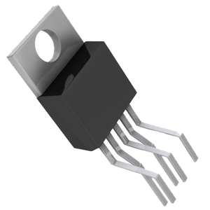 TDA2030A Hi Fi Amplifier IC - a black electronic component with a metal heat sink tab and five bent metal pins extending from the base.