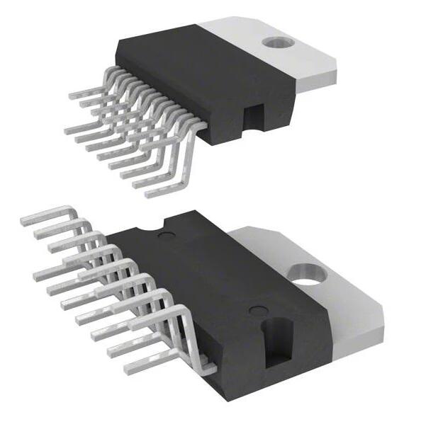 TDA7377 DC12V Digital Audio Power Amplifier - shown as two black integrated circuit chips with metal heat sinks and multiple bent silver pins.