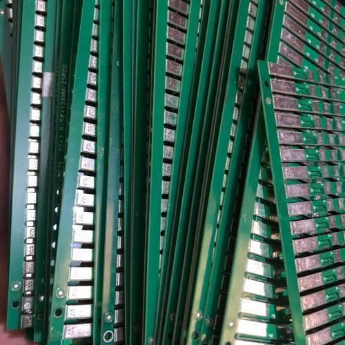 Temperature Sensor Thermistor 1s 3.7V 5A Li-ion BMS Pcm Battery Protection Board Pcm For 18650 Lithium Ion Li Polymer Battery - shown as a stack of long, thin, green printed circuit boards.