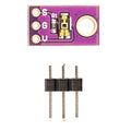 TEMT6000 Ambient Light Sensor Module - shown as a purple circuit board with a sensor and a separate three-pin header connector.