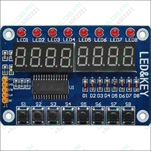 Tm1638 8 Digit 7 Segment Display With Led’s And Switches