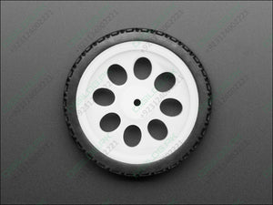 Thin White Wheel for TT DC Gear Motors 65mm Diameter
