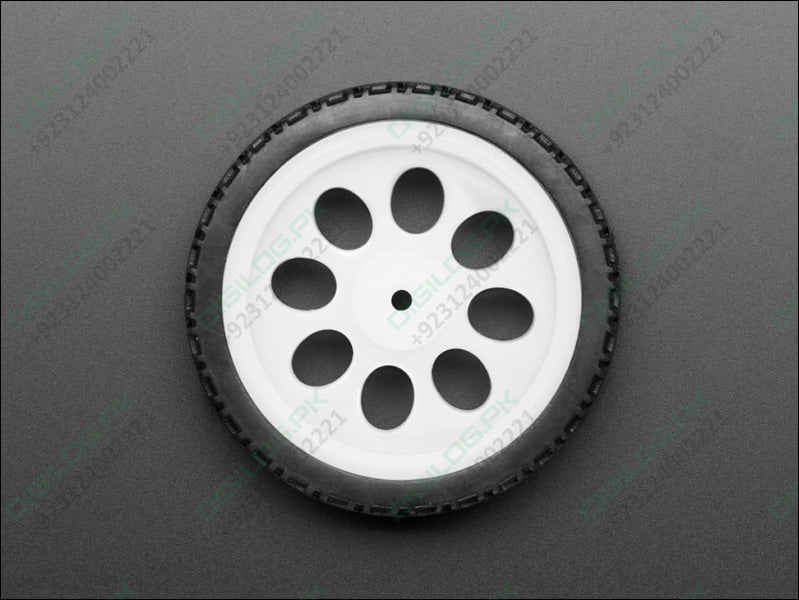 Thin White Wheel for TT DC Gear Motors 65mm Diameter