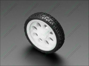 Thin White Wheel for TT DC Gear Motors 65mm Diameter