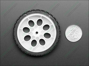 Thin White Wheel for TT DC Gear Motors 65mm Diameter