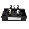 Three Phase Full Bridge Rectifier SQL100A 1200V AC To DC Diode Rectifier Bridge Module - a black rectangular component with five metal terminals and a label showing a circuit diagram.