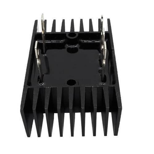 Three Phase Full Bridge Rectifier SQL100A 1200V AC To DC Diode Rectifier Bridge Module - a black rectangular diode bridge module with integrated cooling fins and four metal spade terminals.