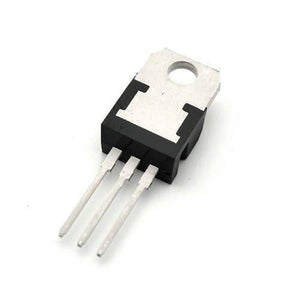 TIP102 NPN Transistor - shown as a black, three-pin electronic component with a silver metal heat sink tab featuring a mounting hole.