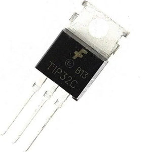 TIP32C Bipolar PNP Transistor 100V 3A TO-220 - shown as a single black TO-220 component with three metallic pins and a metal mounting tab with a hole.