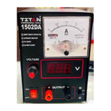 TITAN 1502DA DC Power Supply - black TITAN 1502DA bench supply with analog ammeter and digital voltmeter