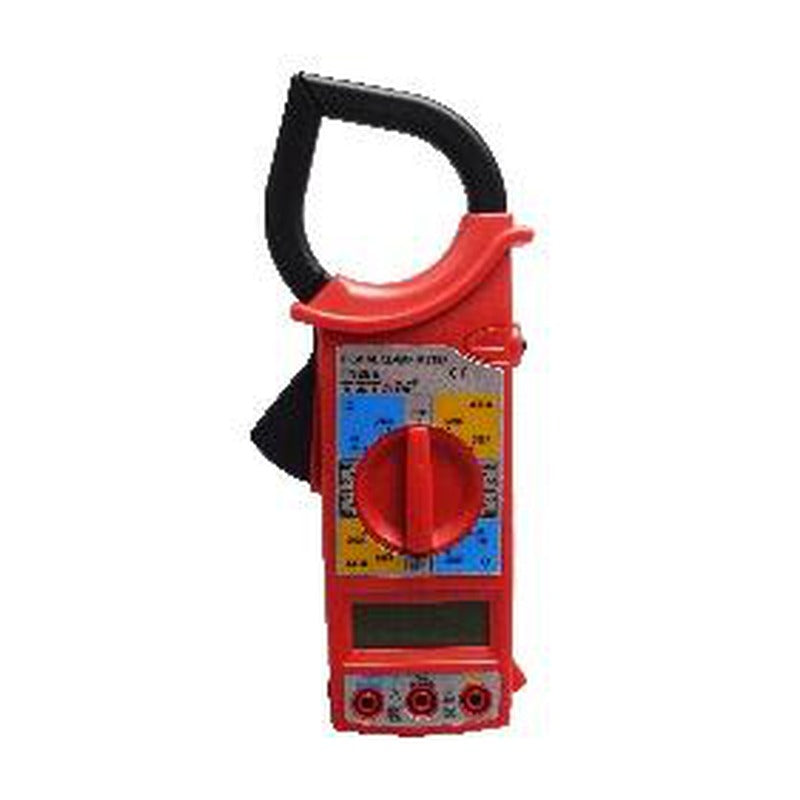 TITAN TN26B Digital AC Clamp Meter - red TITAN clamp meter with black jaw and multicolour rotary dial